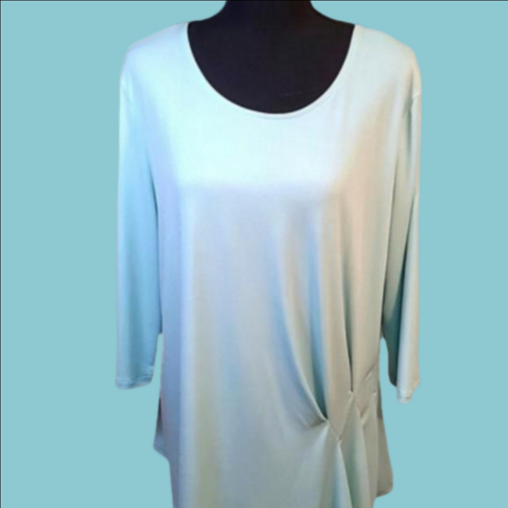 NorthStyle Light blue tunic top with side gathering detail.  Size L.